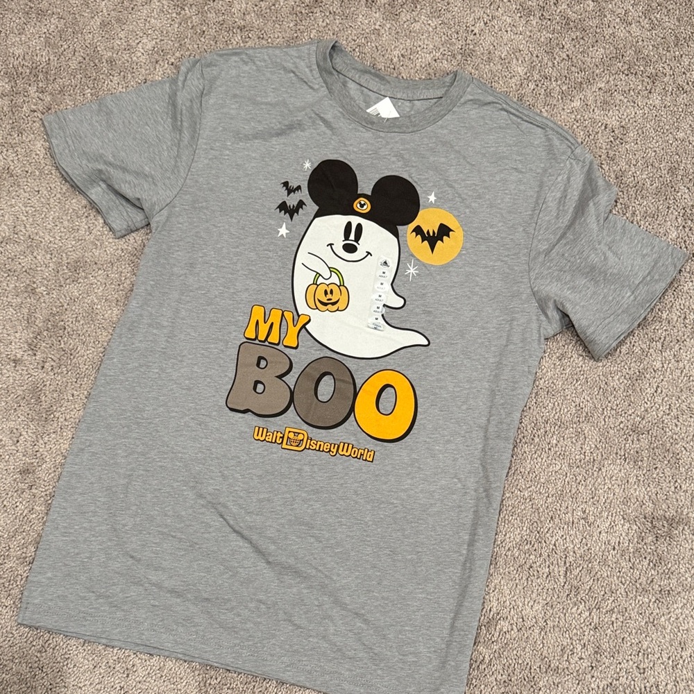 Disney Halloween Gray T-Shirt with Ghost Design